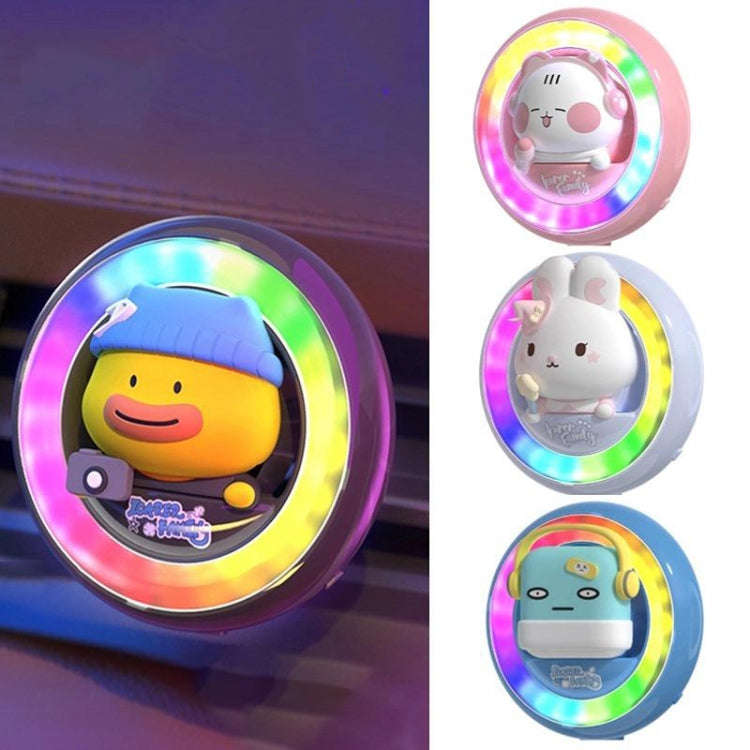 ICARER FAMILY XX-28 Car Aromatherapy Colorful Rhythm Lights Air Vent Aromatherapy Decoration(Black)