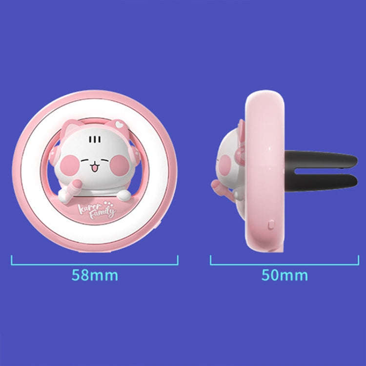 ICARER FAMILY XX-28 Car Aromatherapy Colorful Rhythm Lights Air Vent Aromatherapy Decoration(Pink)