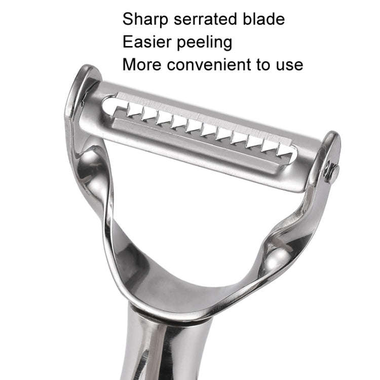 304 Stainless Steel Paring Knife Multifunctional Peeler Fruit and Vegetable Scraper(Peeling Flat)
