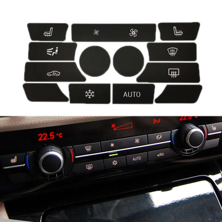 For BMW 5 Series/7 Series/X5/C6/F10/F01/F15 Air Conditioning Button Repair Sticker, Style: A 13pc...