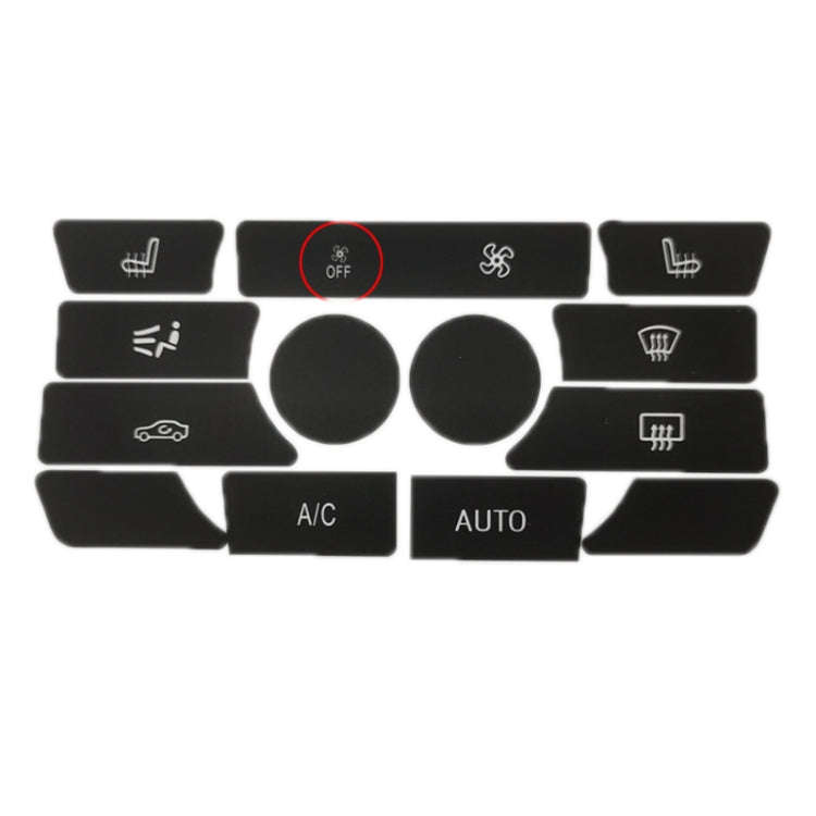 For BMW 5 Series/7 Series/X5/C6/F10/F01/F15 Air Conditioning Button Repair Sticker, Style: A 13pc...