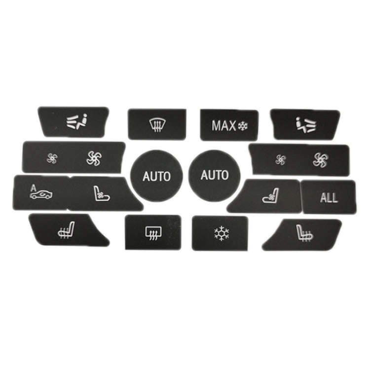 For BMW 5 Series/7 Series/X5/C6/F10/F01/F15 Air Conditioning Button Repair Sticker, Style: C 16pc...