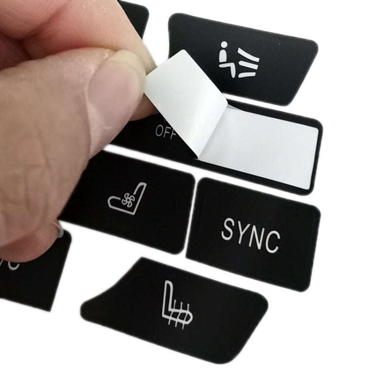 For BMW 5 Series/7 Series/X5/C6/F10/F01/F15 Air Conditioning Button Repair Sticker, Style: A 13pc...