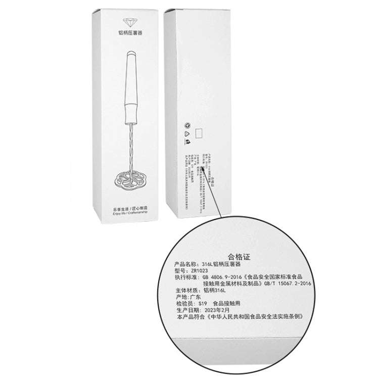 Aluminum Handle 316L Stainless Steel Potato Masher Thickened Taro Mashing Gadgets