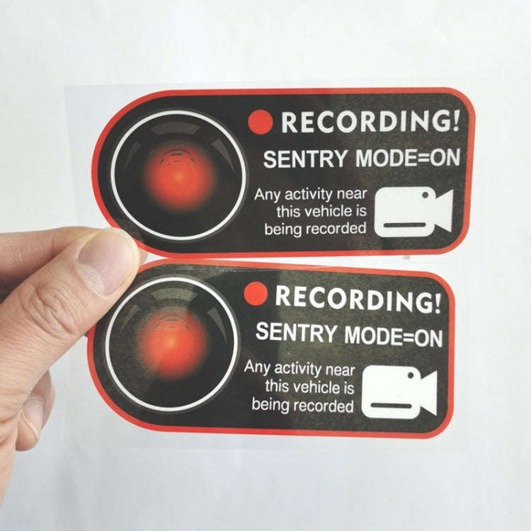 For Tesla Model 3/Y/S/X Sentry Mode Warning Sticker(English)
