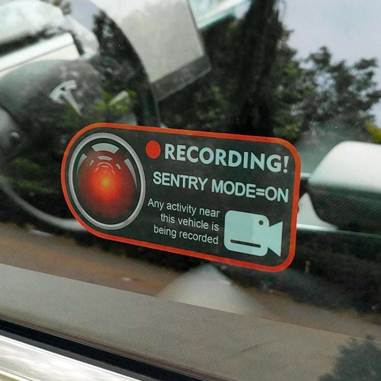 For Tesla Model 3/Y/S/X Sentry Mode Warning Sticker(English)