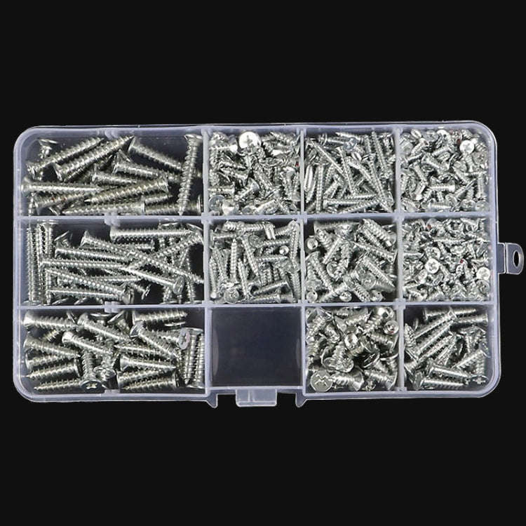 Set F 11 Types 15 Cells Screws Nuts Washers Self-Tapping Screws Set