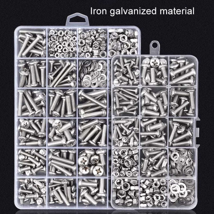 Set D 24 Types 24 Cells Screws Nuts Washers Self-Tapping Screws Set