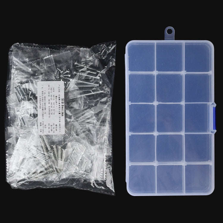 Set F 11 Types 15 Cells Screws Nuts Washers Self-Tapping Screws Set