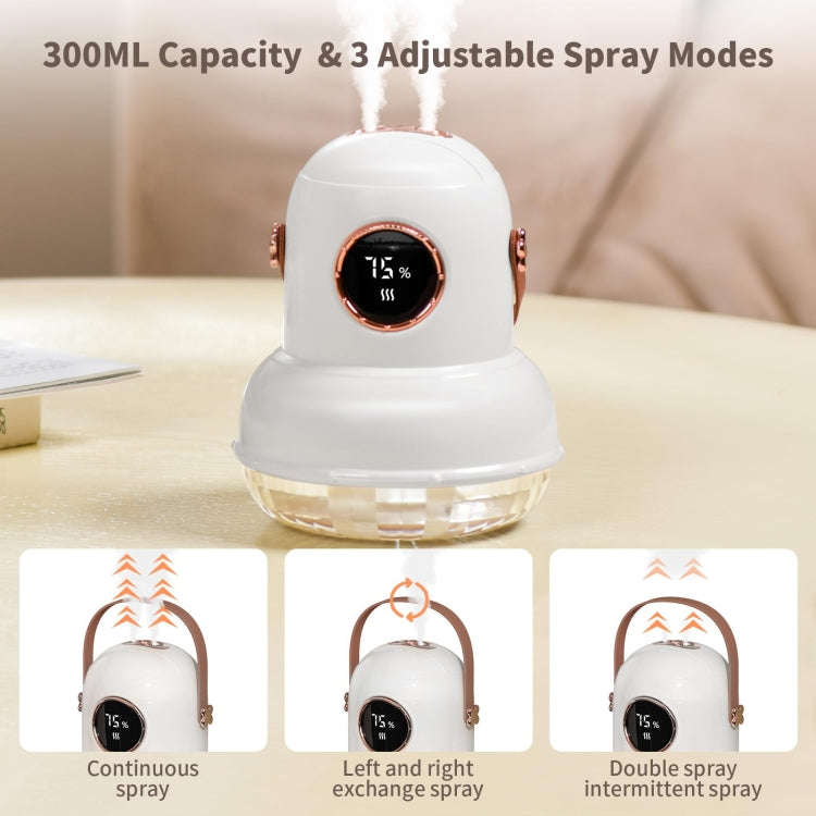 ICARER FAMILY IF-JS01 USB Charging Desktop Night Light Dual-spray Humidifier, Color: Beige (Doll)