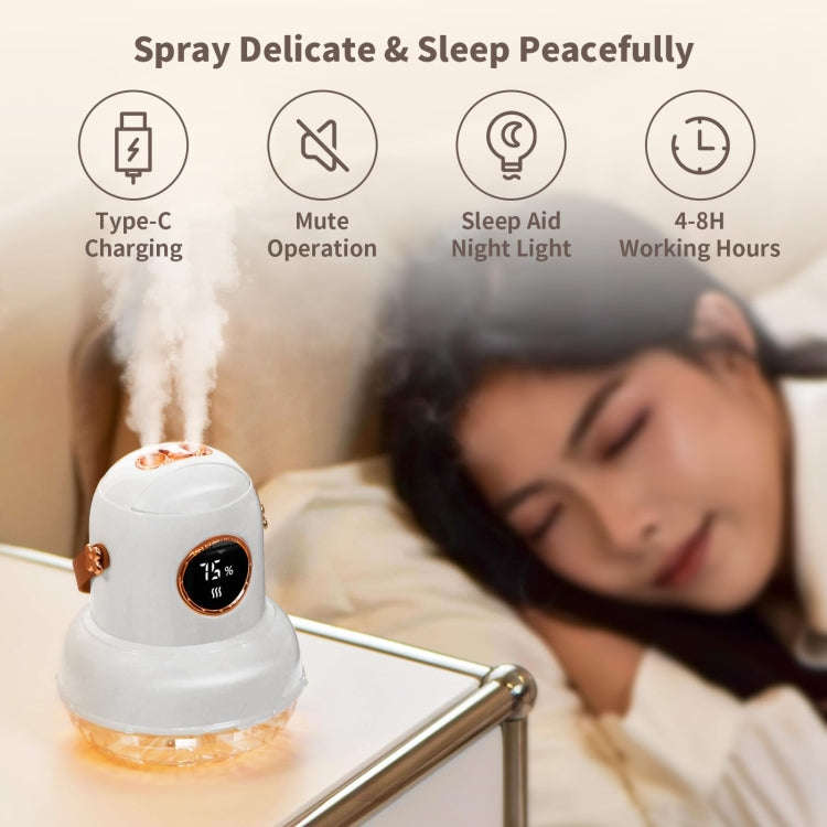 ICARER FAMILY IF-JS01 USB Charging Desktop Night Light Dual-spray Humidifier, Color: Green (Doll)