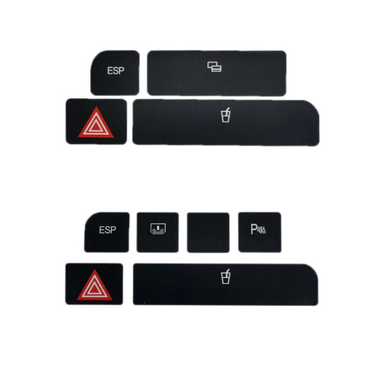 For Audi A4 Emergency/Double Flash Button Cup Holder Button Repair Sticker, Left-Hand Drive Only(...