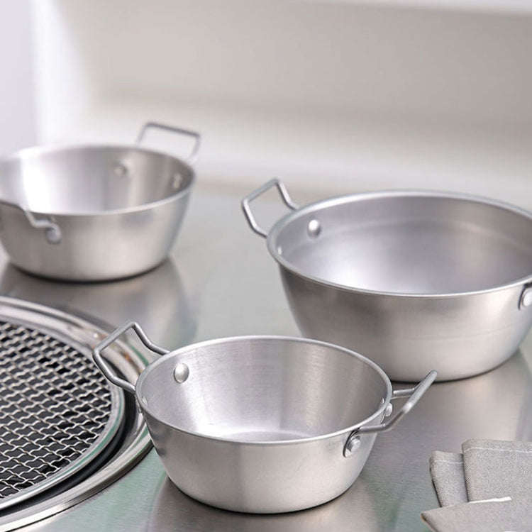 12cm 304 Stainless Steel Thickened Double Ear Soup Bowl Snack Bowl Fried Chicken Bowl(Retro)