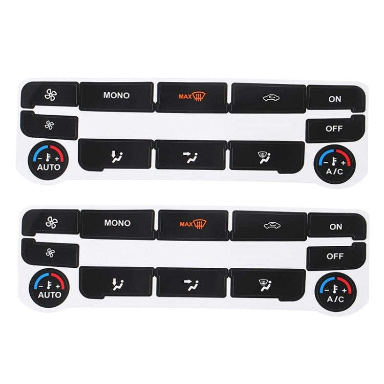2pcs For Ford S-Max/MONDEO Car Air Conditioning Button Repair Sticker(Black)