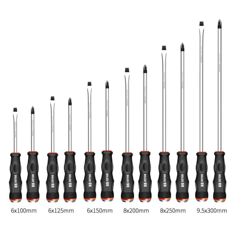BOLEEI 6.0x150mm Phillips Heart Piercing Knockable Screwdriver Convertible Tool
