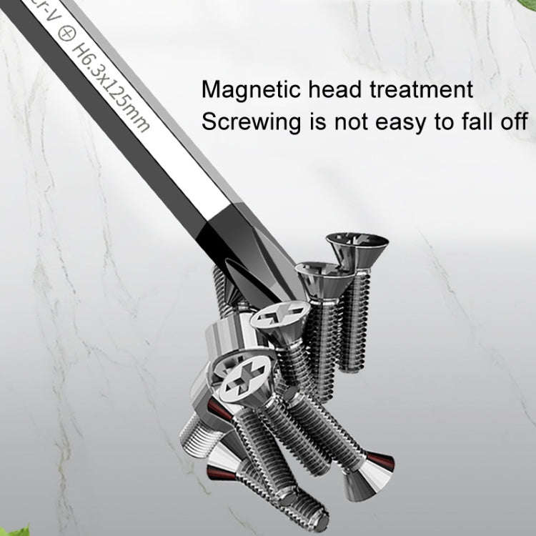 BOLEEI 6.0x150mm Phillips Heart Piercing Knockable Screwdriver Convertible Tool