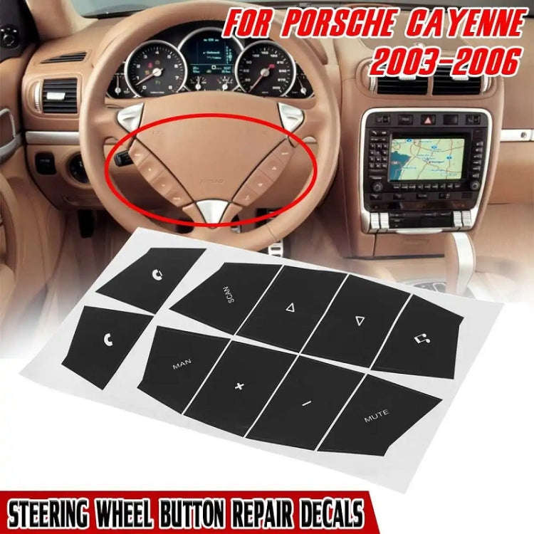 For Porsche Cayenne 2003-2006 Car Steering Wheel Button Repair Stickers