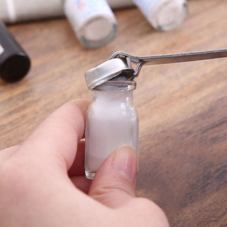 Portable Oral Liquid Bottle Opener Stainless Steel Multifunctional Cap Opener(Silver)