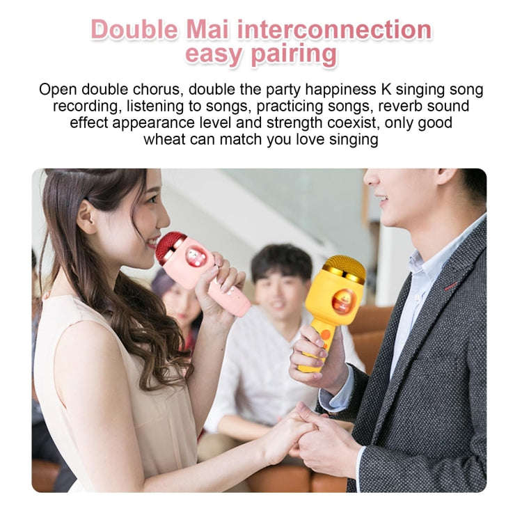 ICARER FAMILY F816 Karaoke Microphone Speaker Home Bluetooth Wireless Microphone(Yellow)