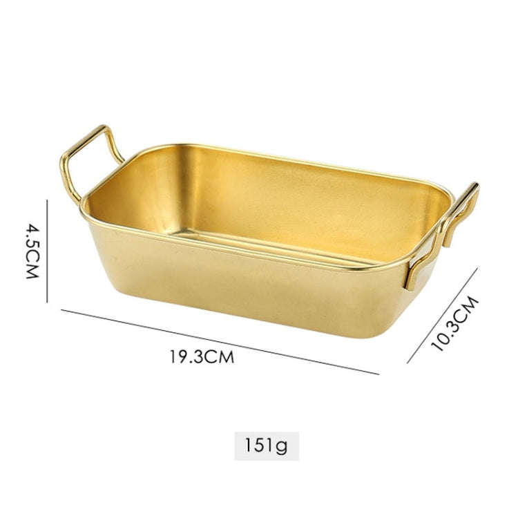 304 Stainless Steel With Double Ear Snack Tray Fried Chicken Chips Cold Dishes Candy Snacks Tray,...