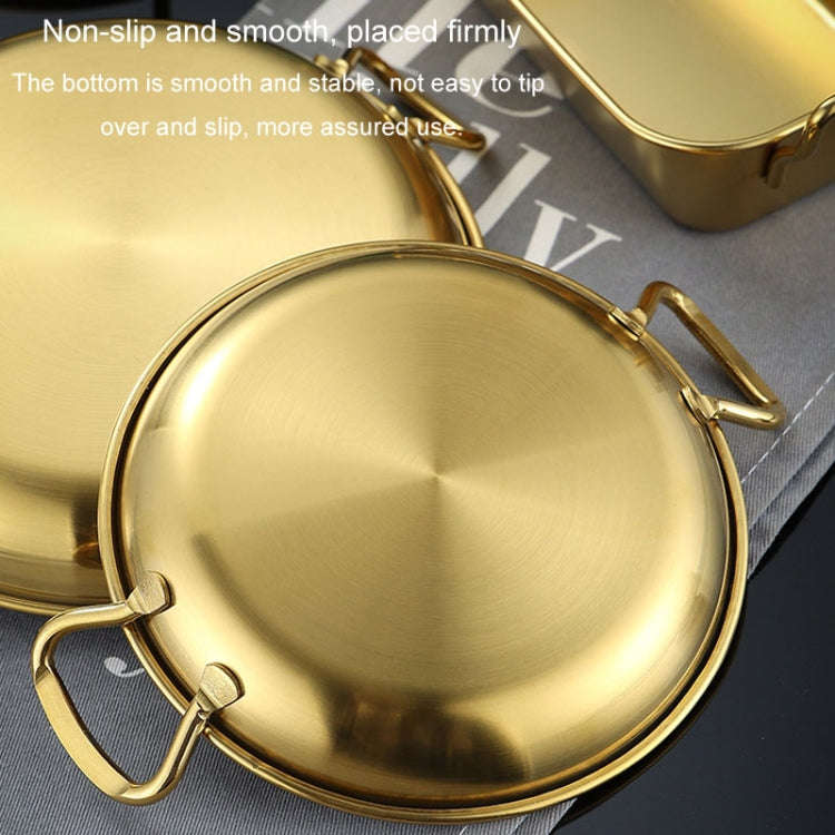 304 Stainless Steel With Double Ear Snack Tray Fried Chicken Chips Cold Dishes Candy Snacks Tray,...