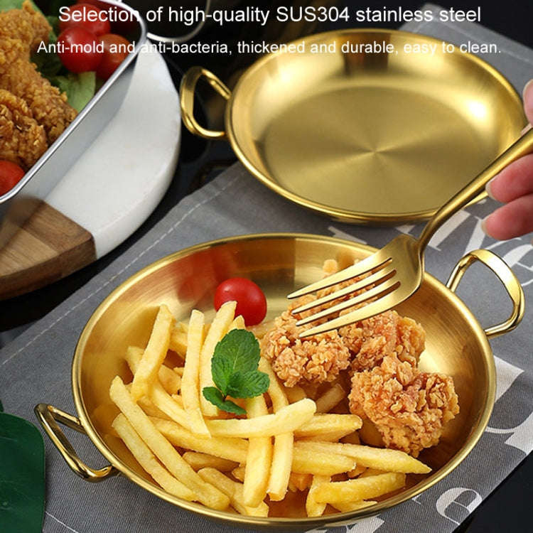 304 Stainless Steel With Double Ear Snack Tray Fried Chicken Chips Cold Dishes Candy Snacks Tray,...