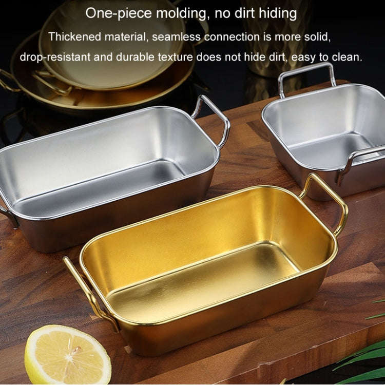 304 Stainless Steel With Double Ear Snack Tray Fried Chicken Chips Cold Dishes Candy Snacks Tray,...