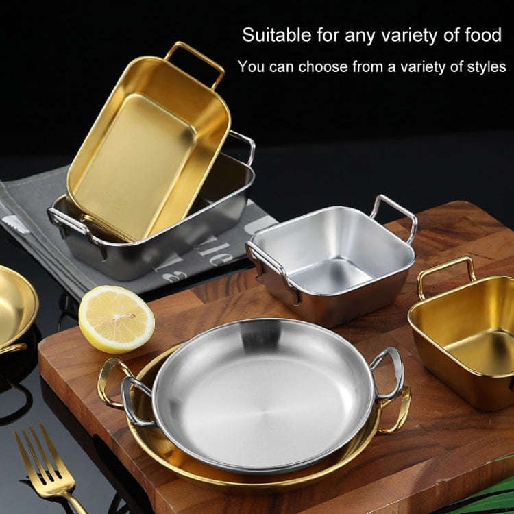 304 Stainless Steel With Double Ear Snack Tray Fried Chicken Chips Cold Dishes Candy Snacks Tray,...