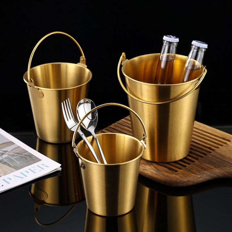 1800ml 304 Stainless Steel Handheld Ice Bucket Bar Beer Chill Bucket Chips Milk Tea Snacks Barrel...