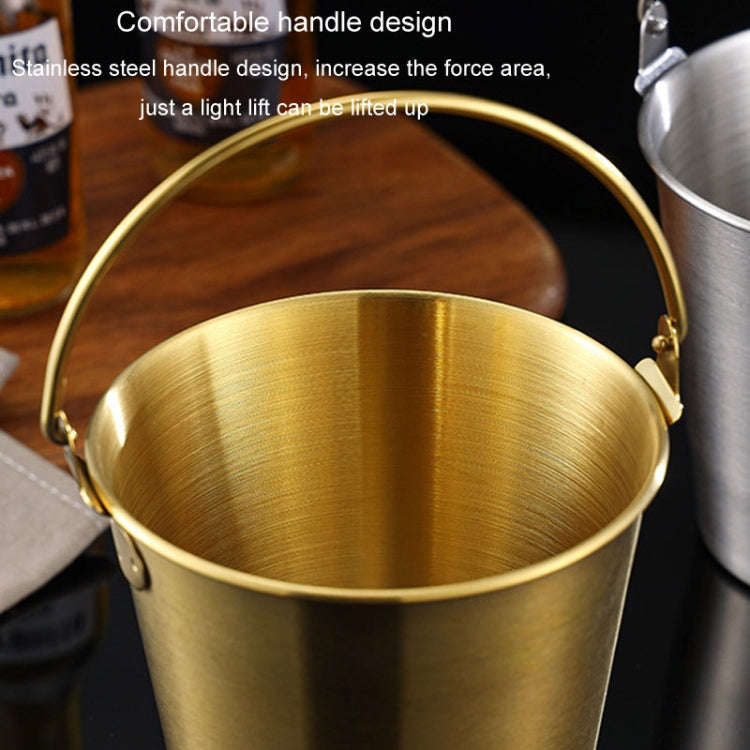 1800ml 304 Stainless Steel Handheld Ice Bucket Bar Beer Chill Bucket Chips Milk Tea Snacks Barrel...
