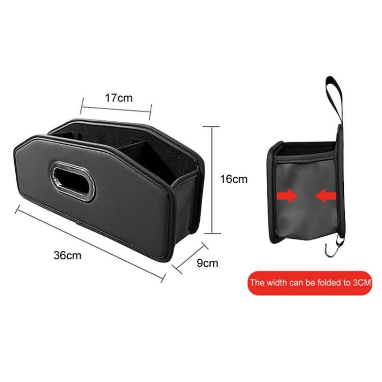 Auto Seatback Organizer Tissue Bag Car Rear Drainage Cup Holder(Black)