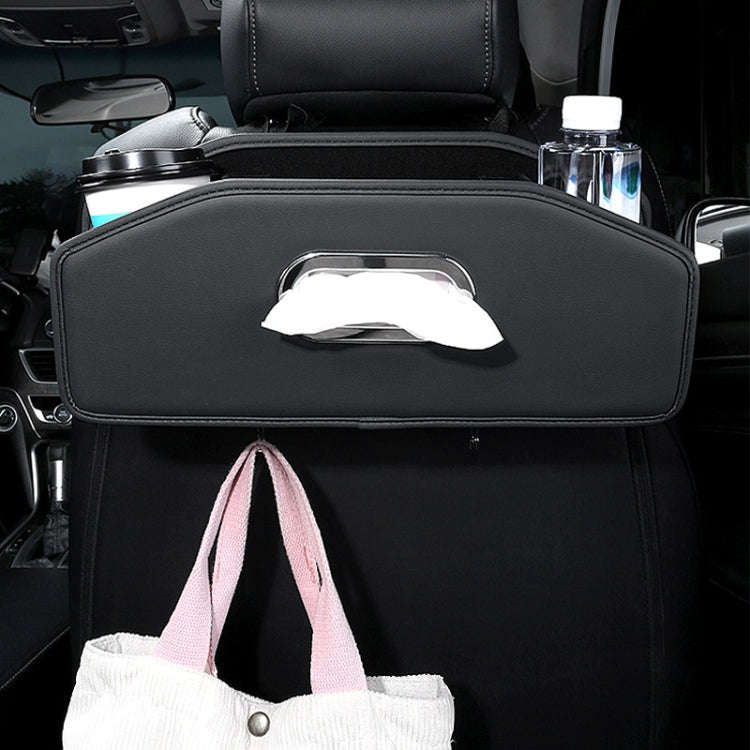 Auto Seatback Organizer Tissue Bag Car Rear Drainage Cup Holder(Gray)