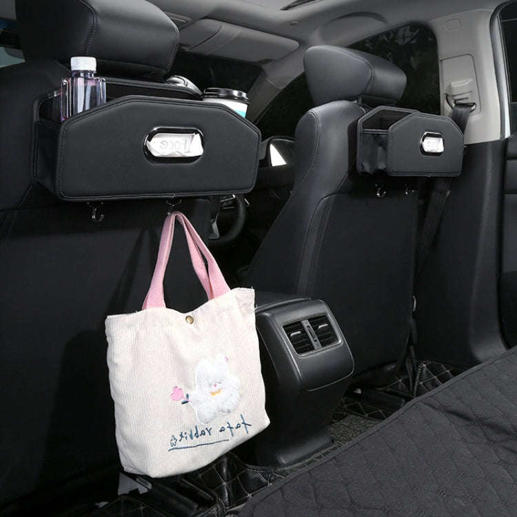 Auto Seatback Organizer Tissue Bag Car Rear Drainage Cup Holder(Black)