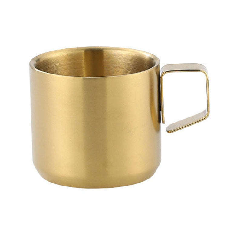 150ml 304 Stainless Steel Double Layer Insulated Mug Children Drop-proof Water Cup Coffee Mug(Gold)