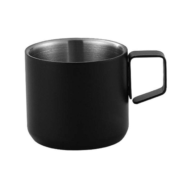 150ml 304 Stainless Steel Double Layer Insulated Mug Children Drop-proof Water Cup Coffee Mug(Black)