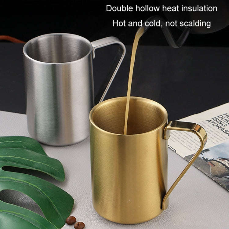 150ml 304 Stainless Steel Double Layer Insulated Mug Children Drop-proof Water Cup Coffee Mug(Black)