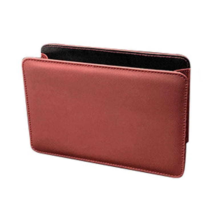 Car Folding Trash Can Multifunctional Seatback Hanging Storage Box(Wine Red)