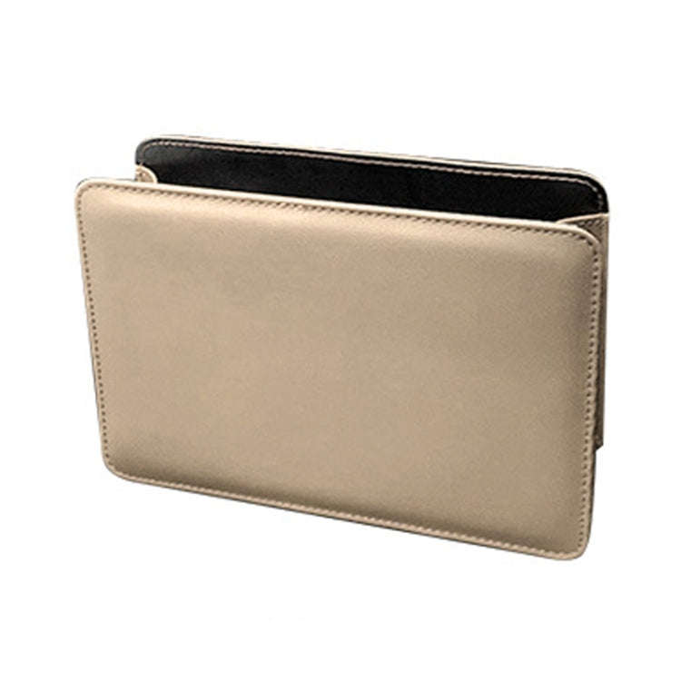 Car Folding Trash Can Multifunctional Seatback Hanging Storage Box(Beige)
