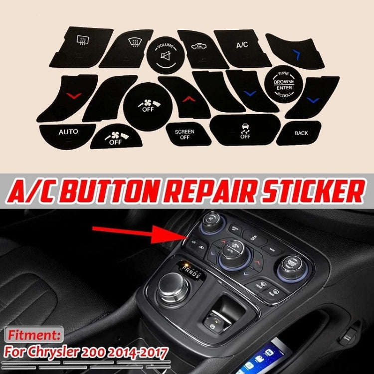 For Chrysler 200 2014-2017 Air Conditioning Button Repair Sticker