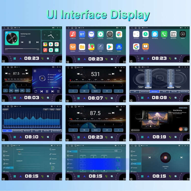11.8 Inch 4+64G Dual Knob Player Android Large Screen Navigation Wireless CarPlay Reversing Image...