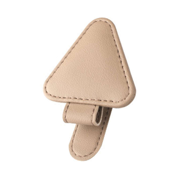 Car Eyeglasses Storage Clip Automobile Sun Visor Sunglasses Carrying Holder(Beige)
