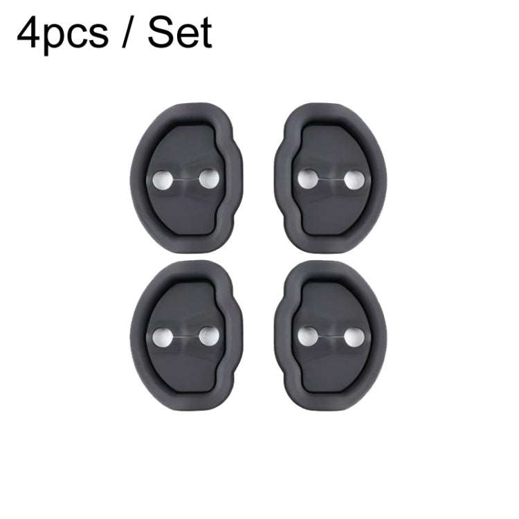 4pcs / Set For Tesla Model 3/Y Door Latch Cover Silent Shock Absorption Locking Clip(Black)