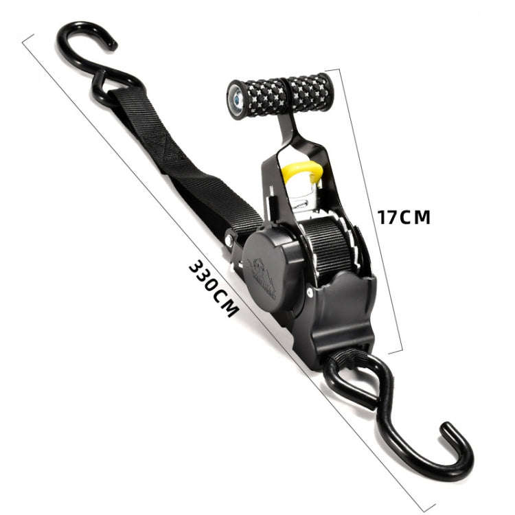 Auto Retract Tensioner Automobile And Motorcycle Cargo Fixing Straps(White)