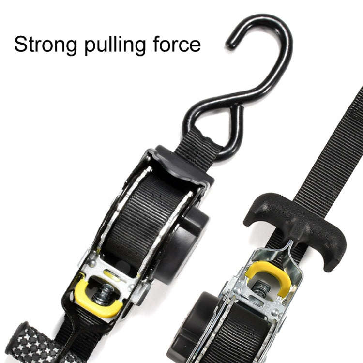 Auto Retract Tensioner Automobile And Motorcycle Cargo Fixing Straps(White)