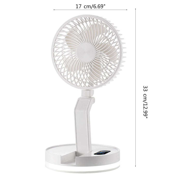 F200 Foldable Remote Control Wall-mounted Fan LED Light Desktop Rotating Fan, Color: Regular Model