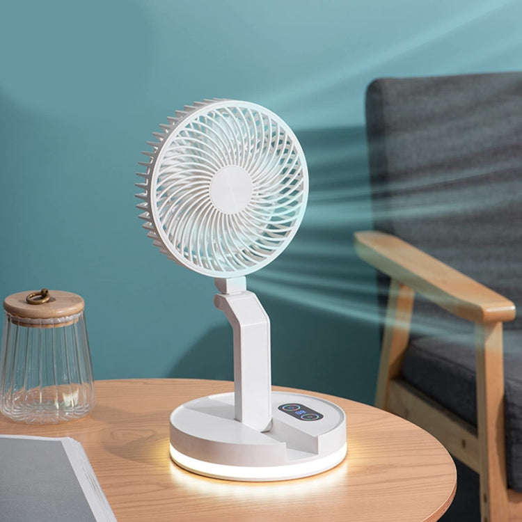F200 Foldable Remote Control Wall-mounted Fan LED Light Desktop Rotating Fan, Color: Regular Model