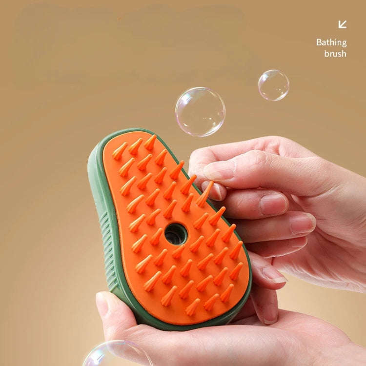 Pet Spray Steamy Brush Cat Dog Grooming Massage Comb(Avocado White)