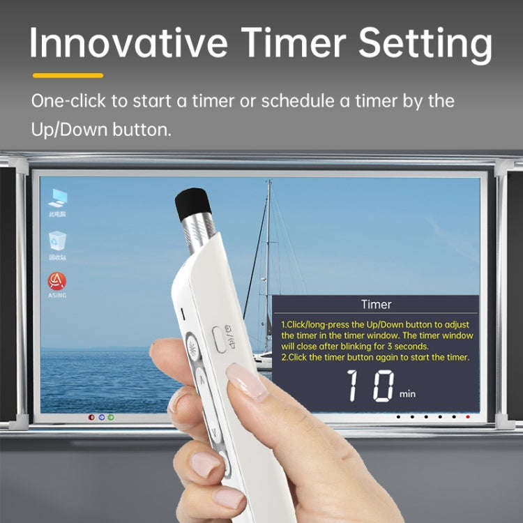 ASING A31 Multi-Functional Presentation Remote With Telescopic Teaching Rod Designed For Touch Sc...