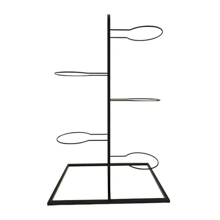 5 Layers Basketball Storage Rack Volleyball Stand Holder(White)