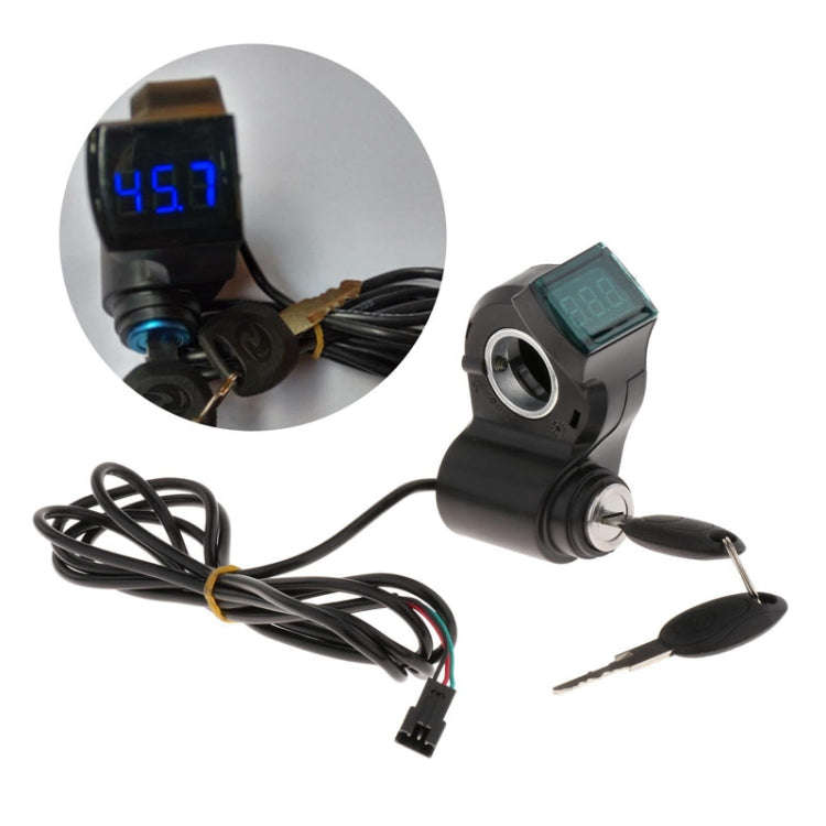 Electrical Vehicle Scooter Disconnect Switch Assembly With Keys Digital Display Start Switch(Black)